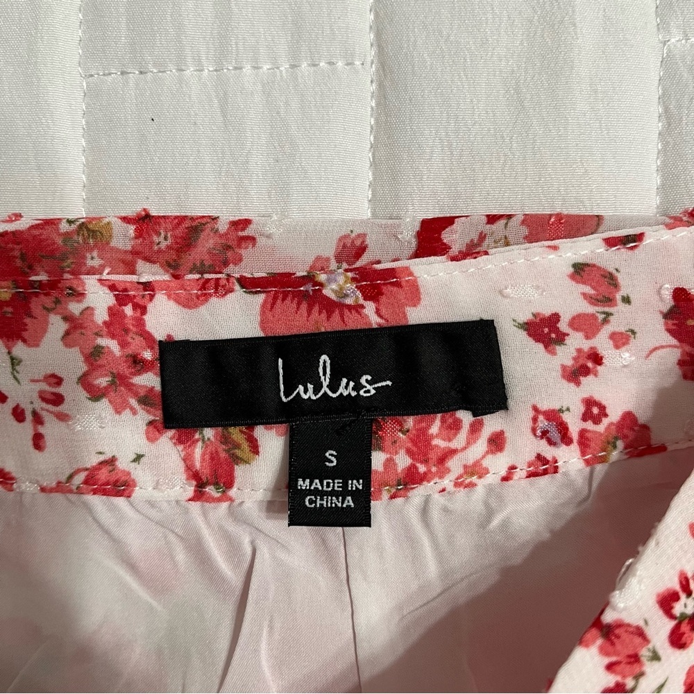 Lulus Sweetly Blooming Ivory Floral Print Tiered Maxi Skirt Size S - Picture 5 of 11